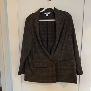 Old Navy Dark Brown Checkered Blazer